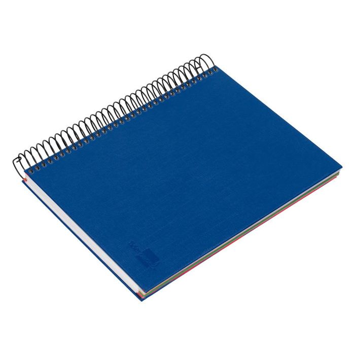 Cuaderno Espiral Liderpapel A5 Micro Papercoat Tapa Forrada 140H 75 gr Cuadro5 mm 5 Bandas 6 Taladros Azul 2