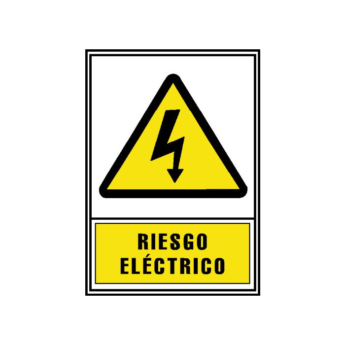 Archivo 2000 Señal "riesgo eléctrico" 210x297 pvc amarillo