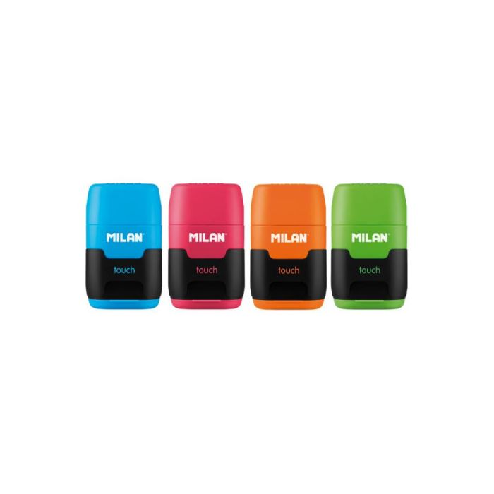 Milan Afilaborras compact touch duo 6,7x4x2,5 cm expositor 4 colores -16u- 1