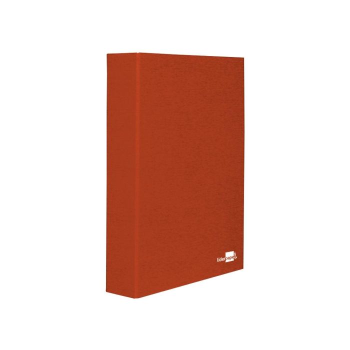 Carpeta De 4 Anillas 40 mm Mixtas Liderpapel Folio Carton Forrado Paper Coat Roja