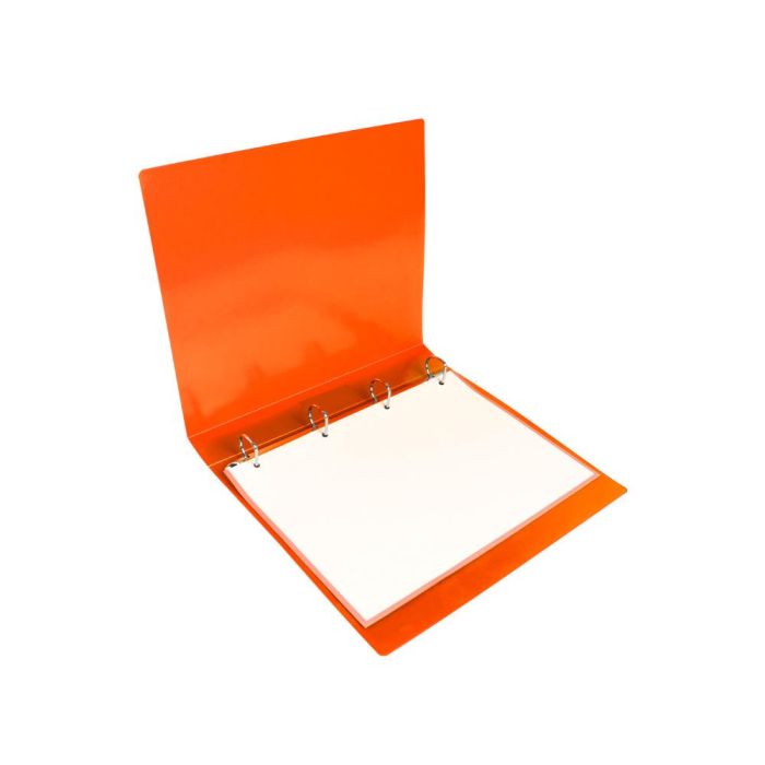 Carpeta Liderpapel 4 Anillas 25 mm Mixtas 43431 Polipropileno Din A4 Naranja Serie Frosty 4