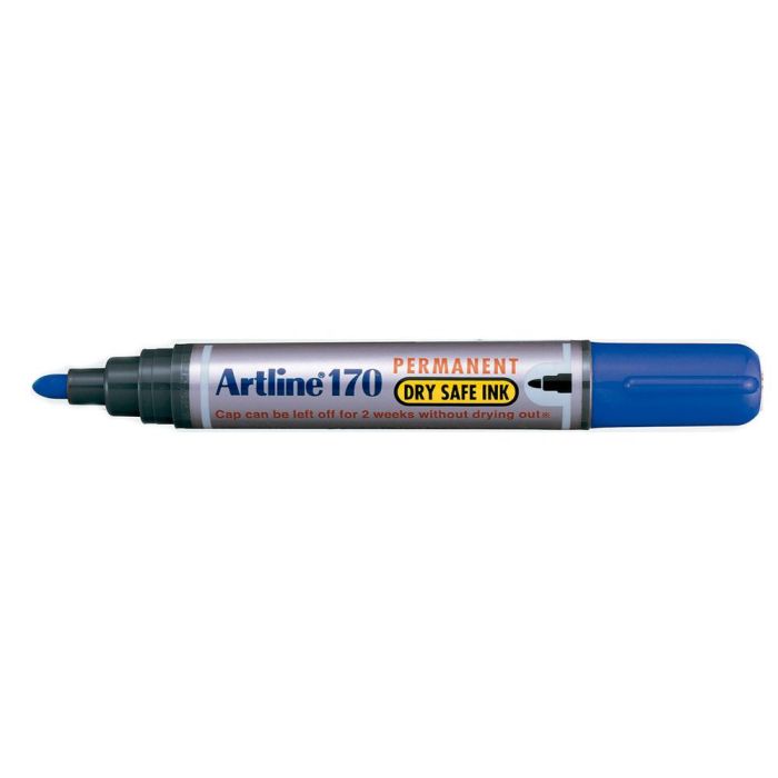 Rotulador Artline Marcador Permanente 170 Azul Punta Redonda 2 mm Antisecado 12 unidades 2