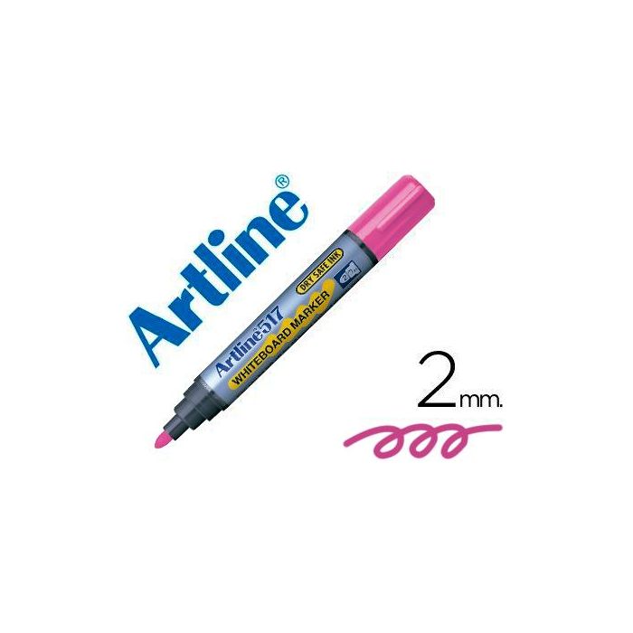 Rotulador Artline Pizarra Ek-517 Rosa Punta Redonda 2 mm Tinta De Bajo Olor 12 unidades