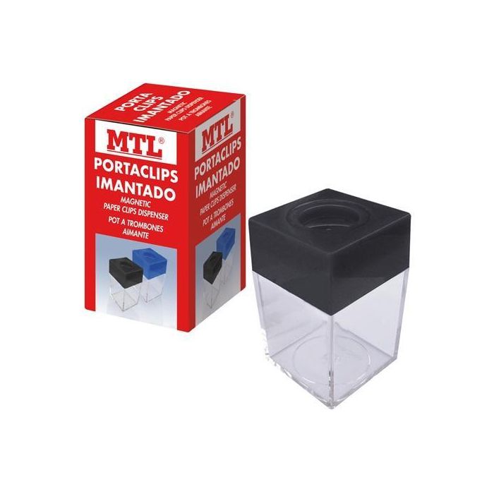 Mtl Portaclips Imantado Depósito Transparente Plástico Embocadura Negro Mtl Portaclips Imantado Depósito Transparente Plástico Embocadura Negro