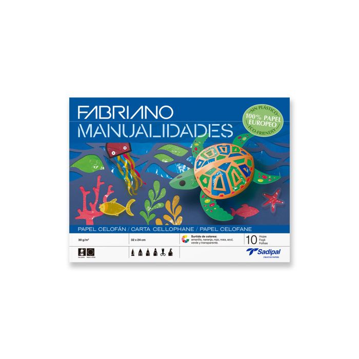 Sadipal Papeles Surtidos Para Manualidades 32x24 cm Pack 42 Hojas Colores