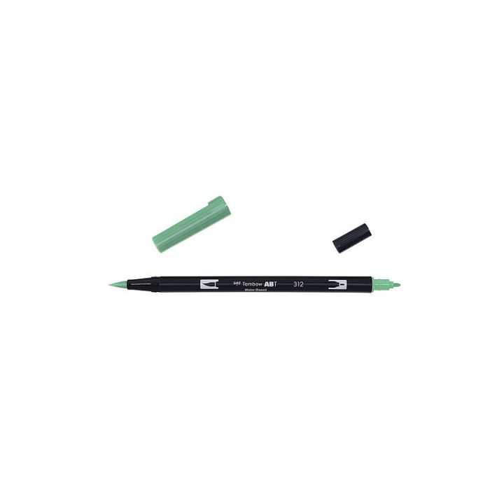Rotulador Doble Punta Pincel Dual Brush-312 - Color Holly Green. Tombow ABT-312