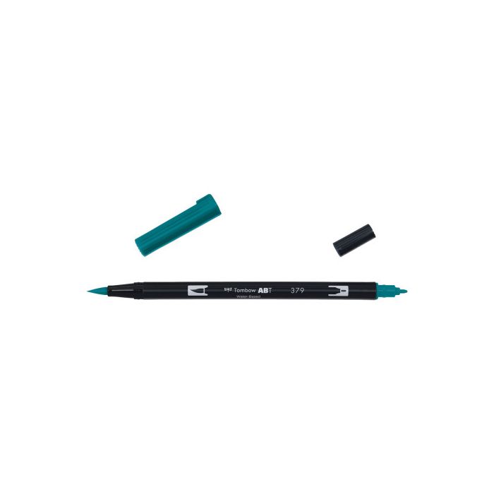 Rotulador Doble Punta Pincel Dual Brush-379 - Color Jade Green. Tombow ABT-379