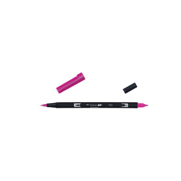 Rotulador Doble Punta Pincel Dual Brush-755 - Color Rubine Red. Tombow ABT-755