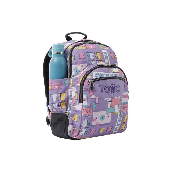 Mochila Escolar Morado Ciber - Crayoles Totto MA04ECO029-2210N-2QI 3