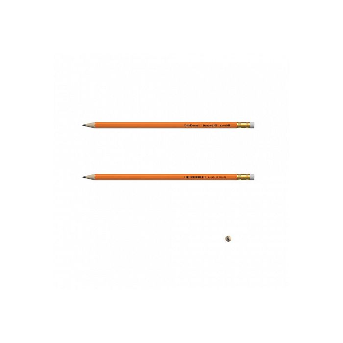 Lápiz de Grafito Triangular con Goma Standard Trianglular 101 Naranja Hb ERICH KRAUSE 55264 1