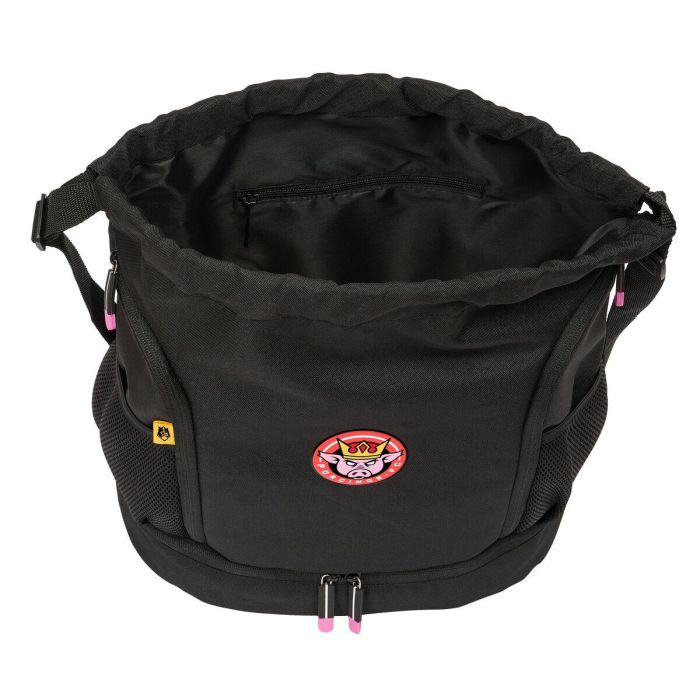 Bolsa Mochila con Cuerdas Kings League Porcinos Negro 35 x 40 x 1 cm 3 Bolsa Mochila con Cuerdas Kings League Porcinos Negro 35 x 40 x 1 cm 3