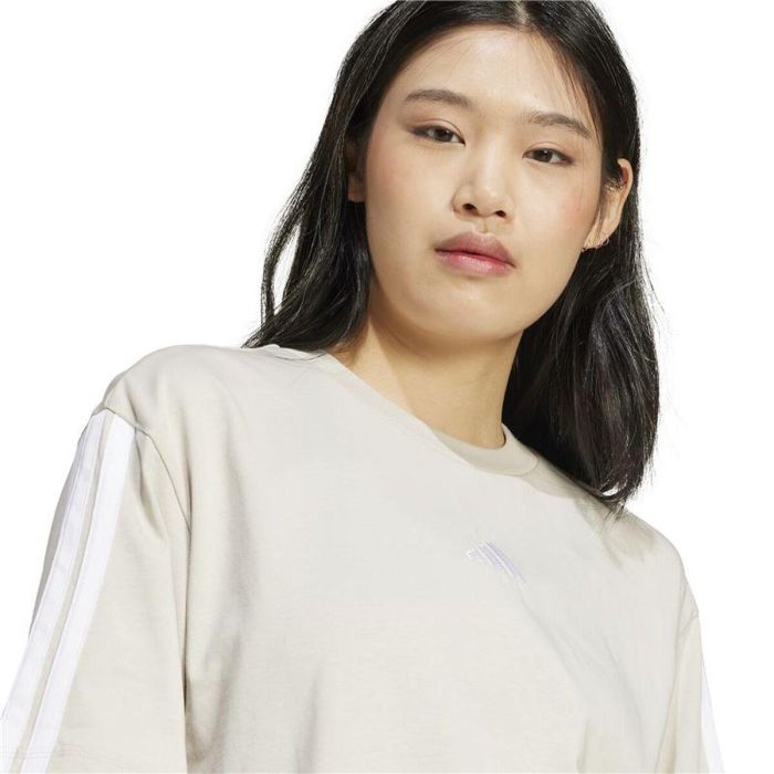 Camiseta de Manga Corta Mujer Adidas Beige 15-16 Años 1