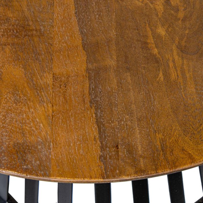 Mesa de Centro Alexandra House Living Marrón Negro Madera 60 x 38 x 60 cm 2