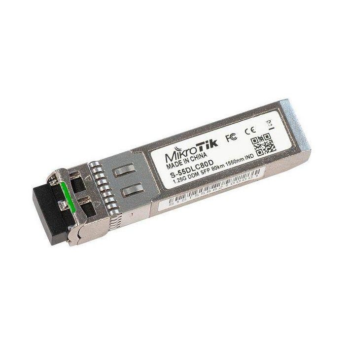 MikroTik SFP 1.25G Module, 80km, Conector Dual LC, Grado Industrial (-40°C a +85°C), Compatible SFP/SFP+ MikroTik