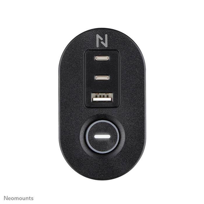Neomounts DS22-840BL6 Desk socket with clamp and USB-C and USB-A ports - rapidcharging, 1.4 m, Indoor, Type F, Plastic, Black, Power Delivery 5 Neomounts DS22-840BL6 Desk socket with clamp and USB-C and USB-A ports - rapidcharging, 1.4 m, Indoor, Type F, Plastic, Black, Power Delivery 5