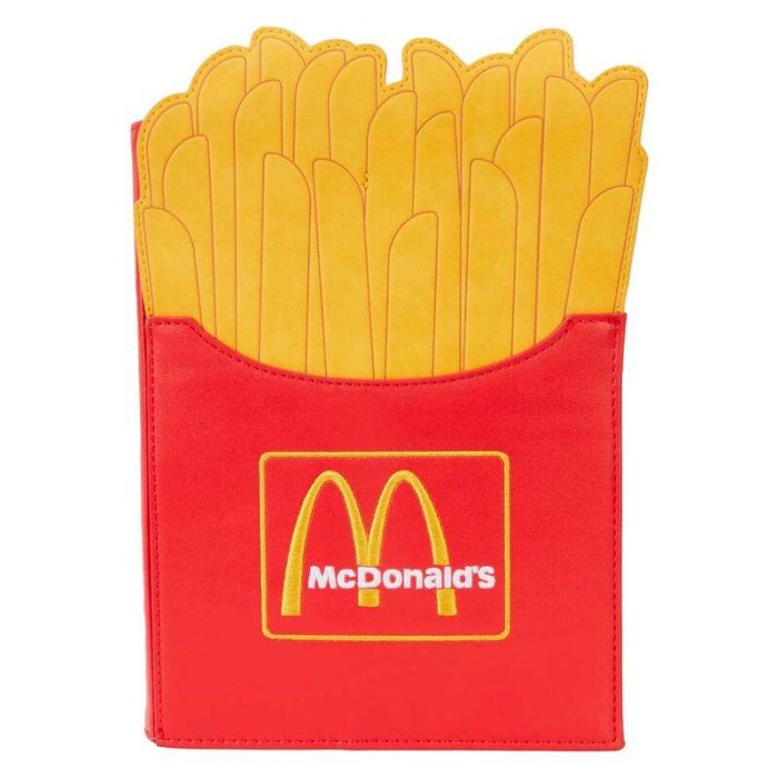 Loungefly Cuaderno French Fries McDonalds Piel Vegana 15x20cm Detalles Apliques Grabados y Bordados Herrajes Dorados
