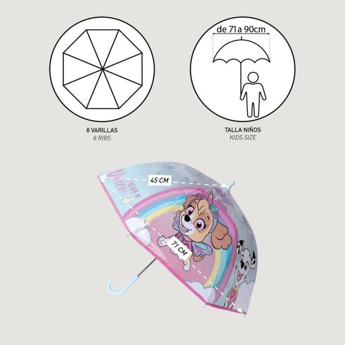 Paraguas manual poe burbuja paw patrol skye 4 Paraguas manual poe burbuja paw patrol skye 4