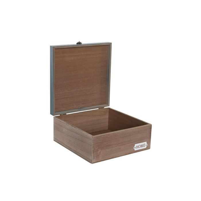 DKD Home Decor Caja Oriental Natural Verde 22 x 10 x 22 cm 2