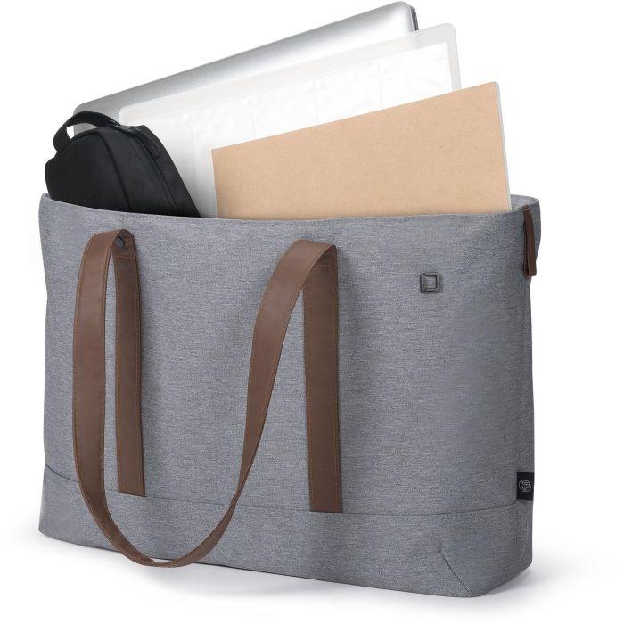 DICOTA D31978-RPET Eco Shopper Motion - Estuche de poliéster para portátil 13-14.1" (35.8 cm), gris claro, resistente al agua 2