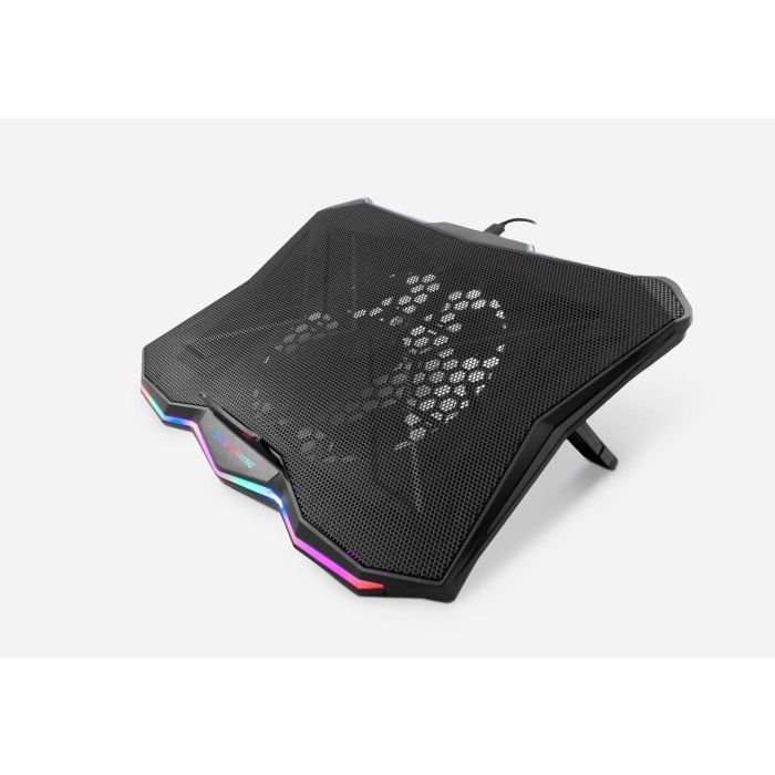 Deep Gaming Soporte Base Refrigeración Portátil RBW-17 con Ventilador 175mm, LED Rainbow, 7 Posiciones, Hub USB, Compatible hasta 17.3 Pulgadas 0 Deep Gaming Soporte Base Refrigeración Portátil RBW-17 con Ventilador 175mm, LED Rainbow, 7 Posiciones, Hub USB, Compatible hasta 17.3 Pulgadas 0