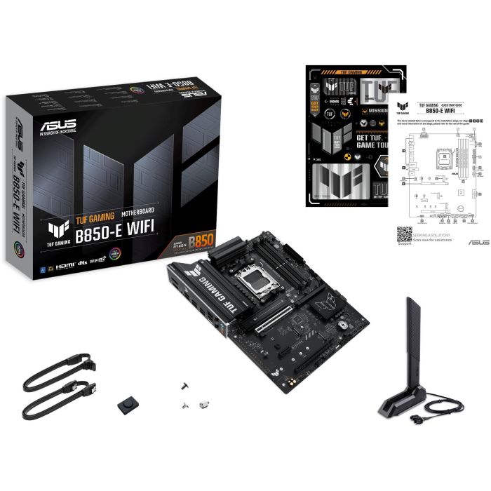 ASUS TUF GAMING B850-E Placa Base AMD Ryzen 7000/8000/9000 Socket AM5 DDR5 256GB WiFi 6E Bluetooth 5.3 ATX 3 ASUS TUF GAMING B850-E Placa Base AMD Ryzen 7000/8000/9000 Socket AM5 DDR5 256GB WiFi 6E Bluetooth 5.3 ATX 3