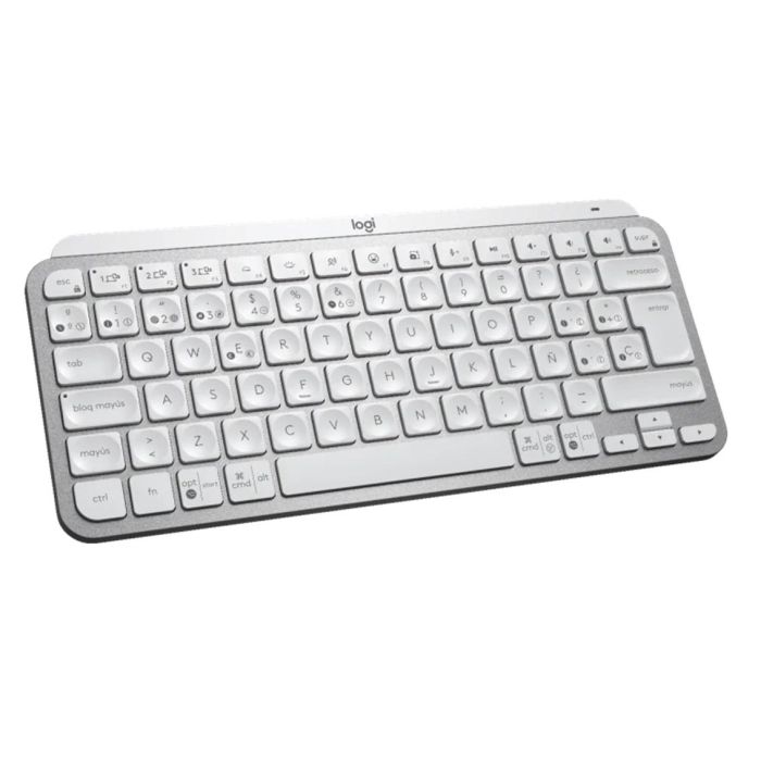 Logitech MX Keys Mini Teclado Inalámbrico Gris Pálido - Teclas Esféricas Cóncavas, Retroiluminación Inteligente, Bluetooth 1