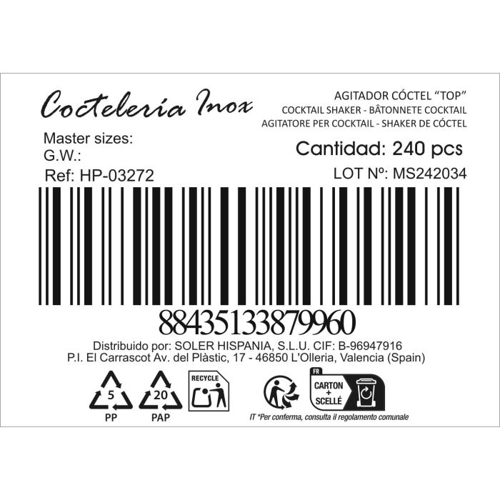 Neutro Cuchara Coctel 3.7 cm x 27.8 cm Inox 2