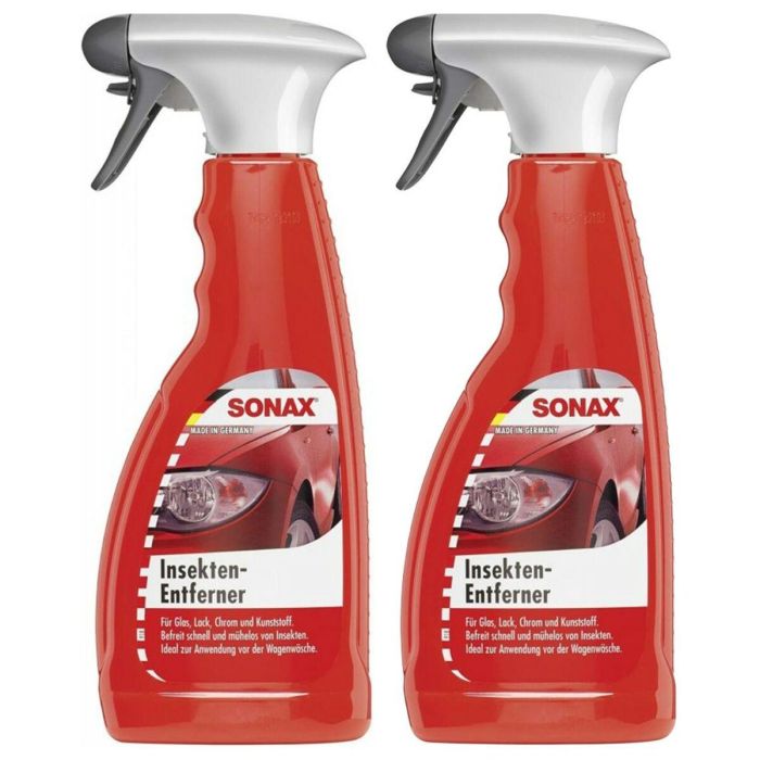Sonax SXP05332000X2 Limpia Insectos Pack 2x 500 mL para Coche - Rápida Eliminación en Cristal, Pintura, Cromo y Plástico (No Motos)