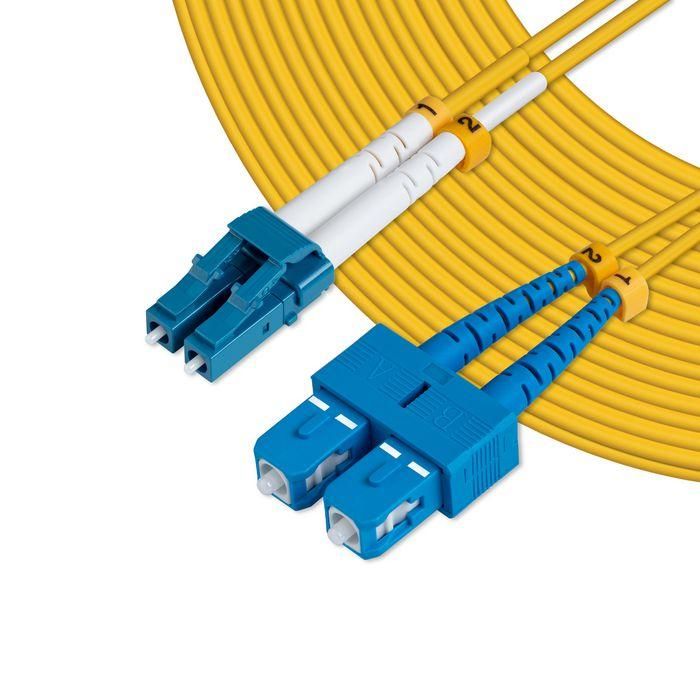 MicroConnect Optical Fibre Cable, LC-SC, Singlemode, Duplex, OS2 (Yellow), 0.5m 1 MicroConnect Optical Fibre Cable, LC-SC, Singlemode, Duplex, OS2 (Yellow), 0.5m 1
