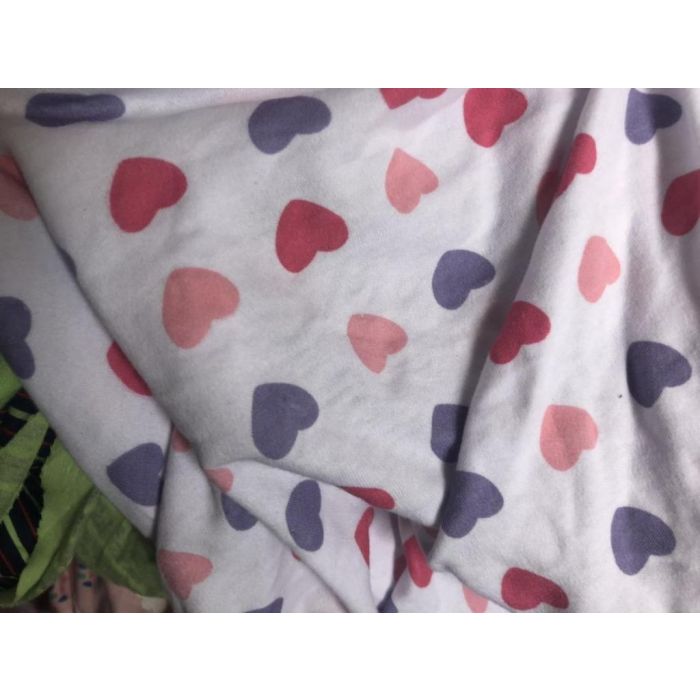DKD Home Decor Set de Ropa para Bebé 0-6 meses 11 Piezas con Corazones y Mariposas Rosa Blanco Algodón 24x32 cm 2 Unidades 2