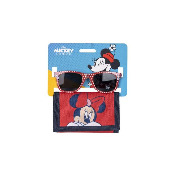 Set de Gafas de Sol y Cartera Minnie Mouse 2 Piezas Rojo