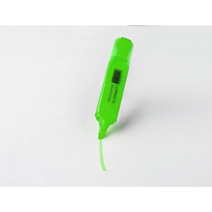 Rotulador Q-Connect Fluorescente Verde Punta Biselada 10 unidades 2