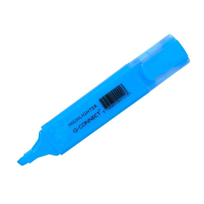 Rotulador Q-Connect Fluorescente Azul Punta Biselada 10 unidades 2