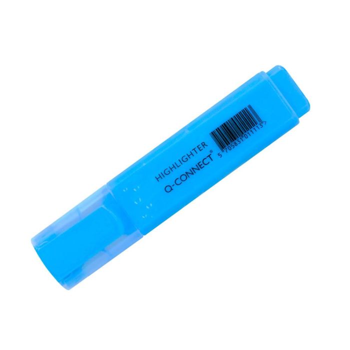 Rotulador Q-Connect Fluorescente Azul Punta Biselada 10 unidades 3