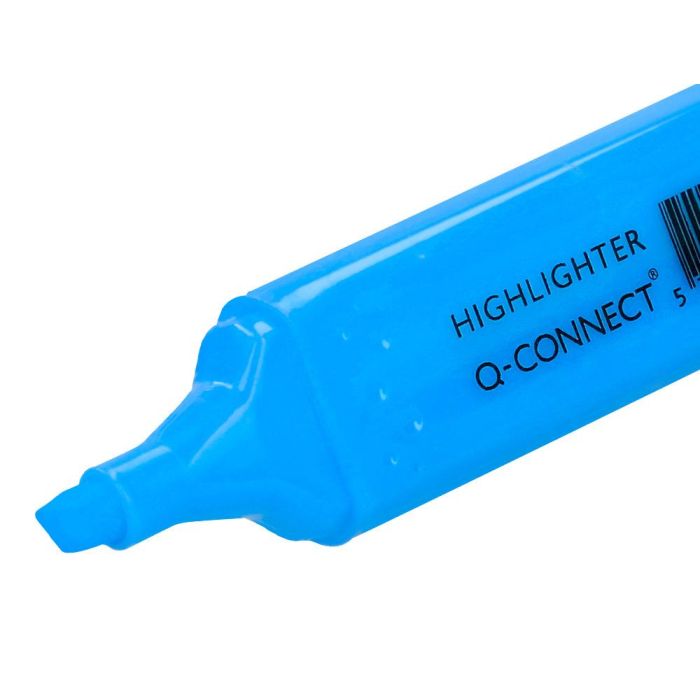 Rotulador Q-Connect Fluorescente Azul Punta Biselada 10 unidades 4