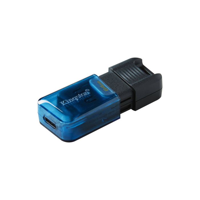 Kingston Technology DataTraveler 80 unidad flash USB 64 GB USB Tipo C 3.2 Gen 1 (3.1 Gen 1) Negro, Azul 1
