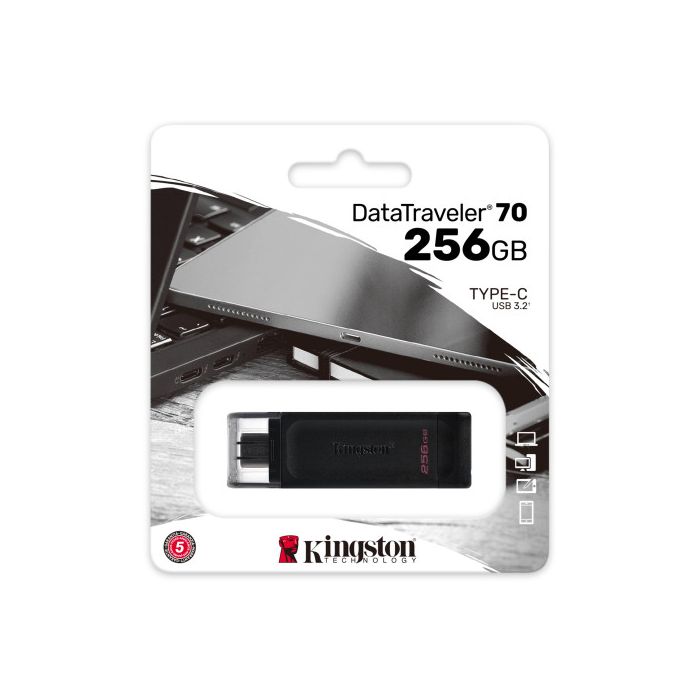 Memoria USB Kingston DT70/256GB 256 GB Negro 2