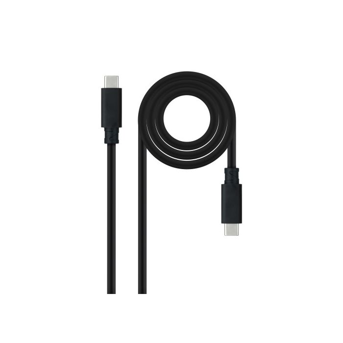 Cable USB 3.1 Tipo-C Nanocable 10.01.4101-L150/ USB Tipo-C Macho - USB Tipo-C Macho/ 1.5m/ Negro