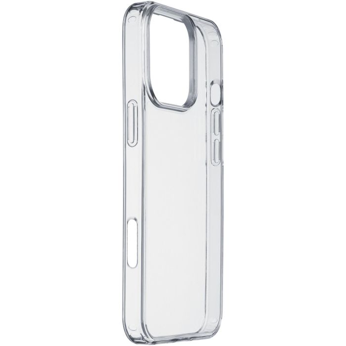 Cellularline Funda Clear Strong para iPhone 16 Pro, Carcasa Rígida Transparente con Bordes de Goma, Protección Anticaída MIL-STD-810G