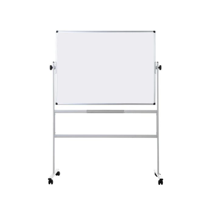 Pizarra Blanca Q-Connect Doble Cara Melamina Marco De Aluminio 120x90 cm Giratoria 1