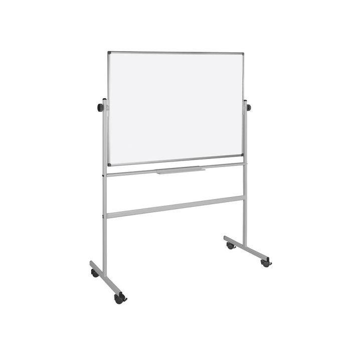 Pizarra Blanca Q-Connect Doble Cara Melamina Marco De Aluminio 120x90 cm Giratoria 2