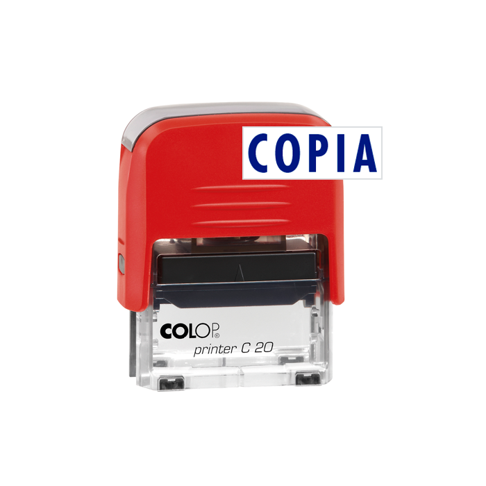 Colop Sello printer c20 formula " copia " almohadilla e/20 14x38mm azul