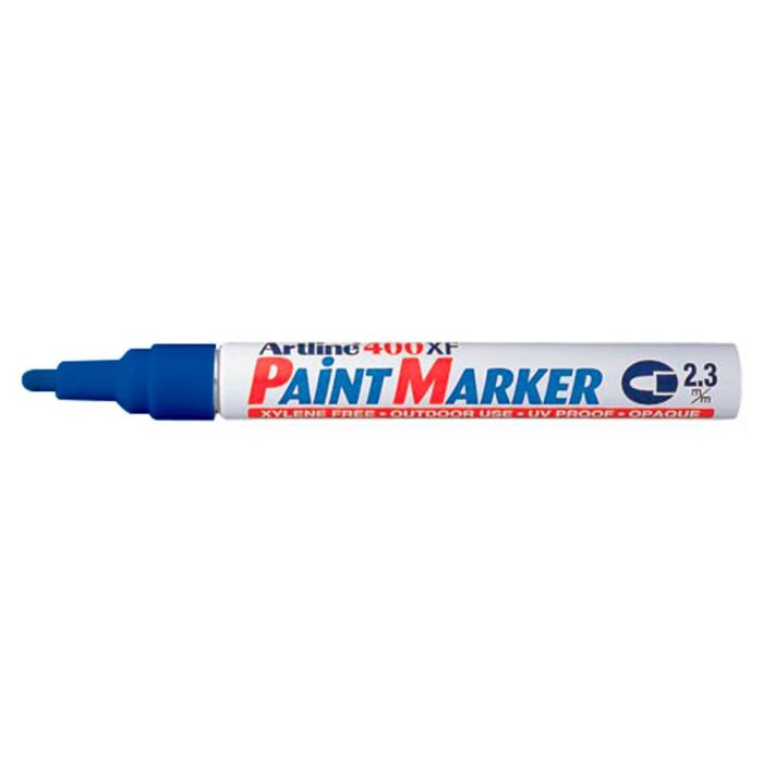 Rotulador Artline Marcador Permanente Ek-400 Xf Azul -Punta Redonda 2.3 mm -Metal Caucho Y Plastico 12 unidades 3