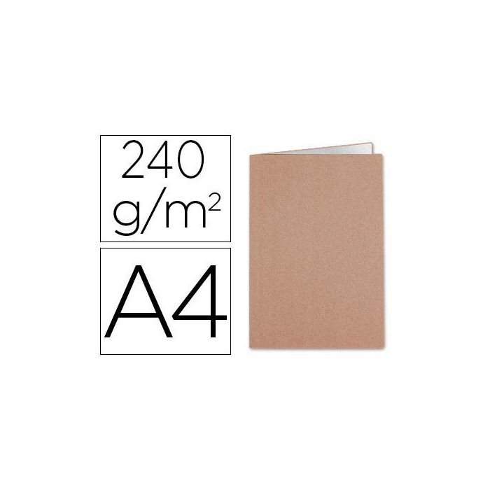 Subcarpeta Liderpapel Din A4 Kraft Interior Blanco 240 gr-M2 50 unidades