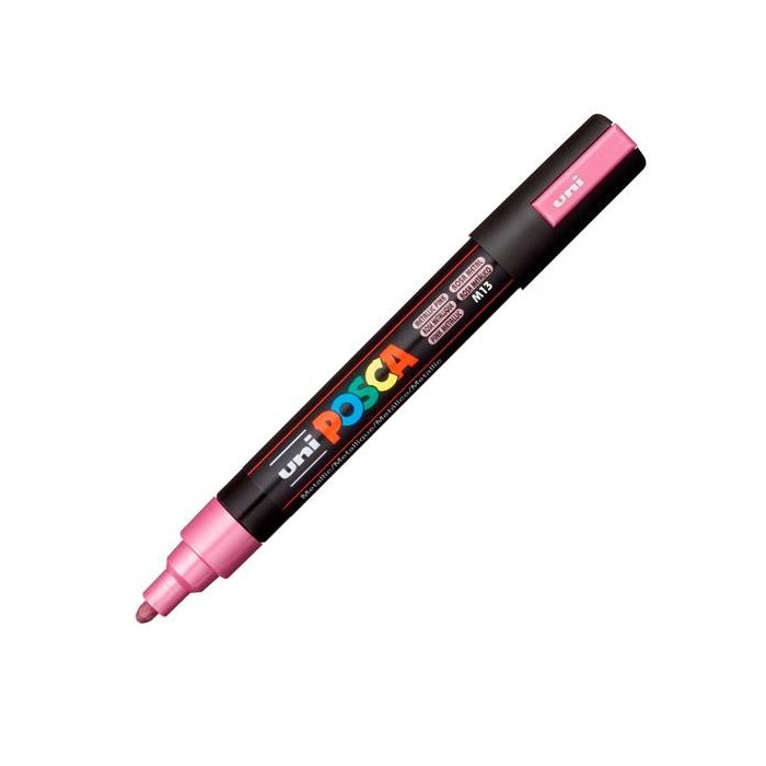 Posca Marcador Pc-5M No Permanente Punta Forma De Bala 1,8 - 2,5 mm Rosa Metálico