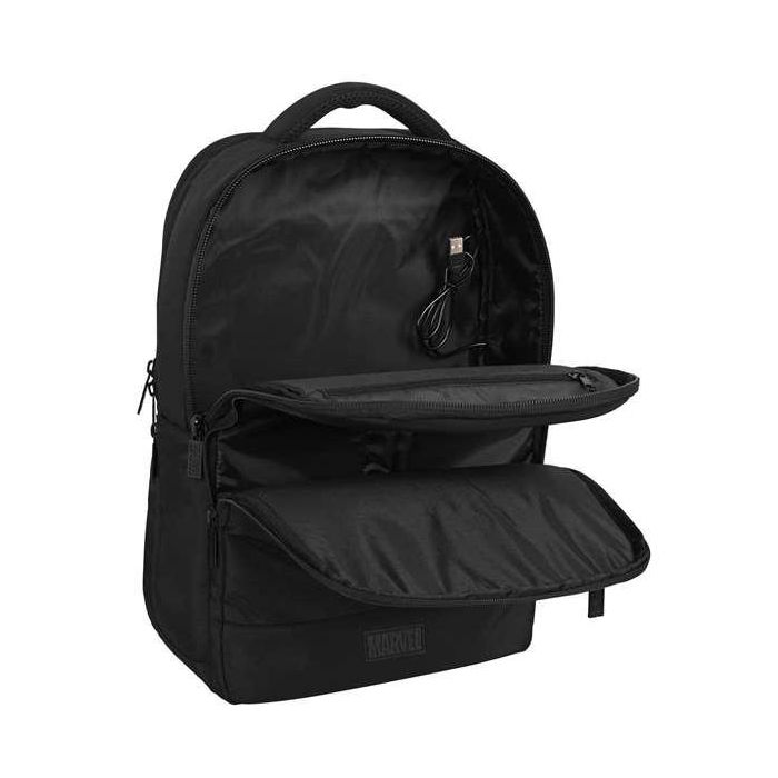 Mochila para Portátil y Tablet con Salida USB Capitán América Negro 6