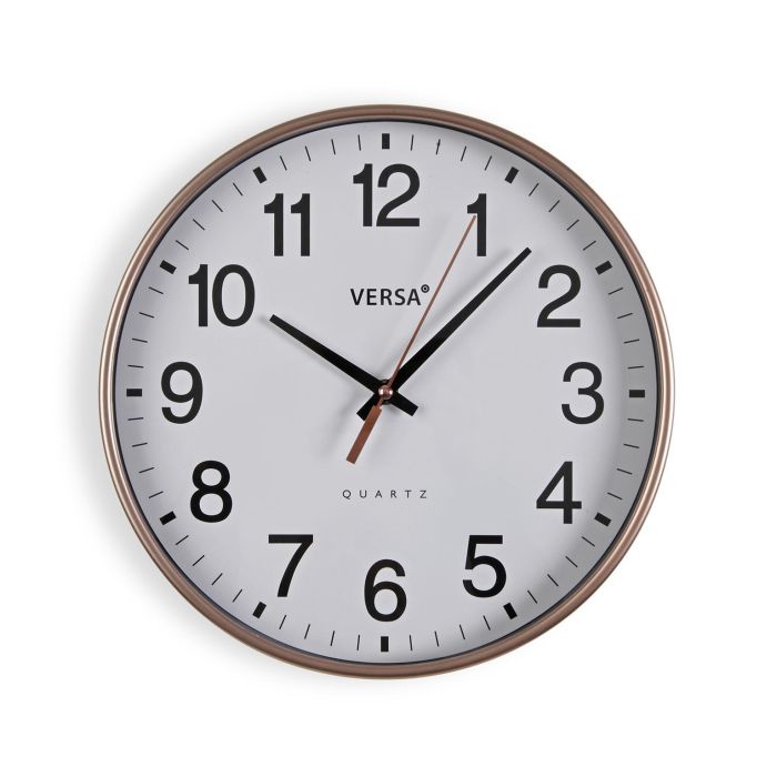 Reloj de Pared Blanco Versa 30x4.3 cm, Movimiento Silencioso (2 Unidades) Reloj de Pared Blanco Versa 30x4.3 cm, Movimiento Silencioso (2 Unidades)