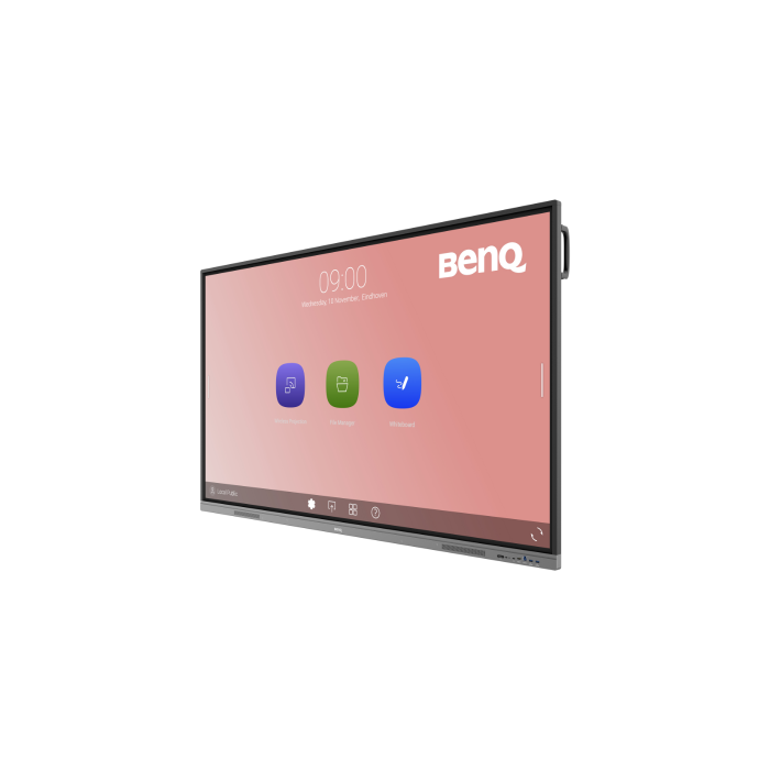 BenQ RE7503 Panel plano interactivo 190,5 cm (75") LED 400 cd / m² 4K Ultra HD Negro Pantalla táctil Procesador incorporado Android 11 18/7 3
