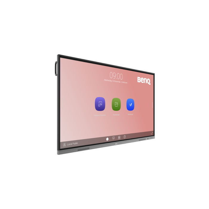 BenQ RE7503 Panel plano interactivo 190,5 cm (75") LED 400 cd / m² 4K Ultra HD Negro Pantalla táctil Procesador incorporado Android 11 18/7 5