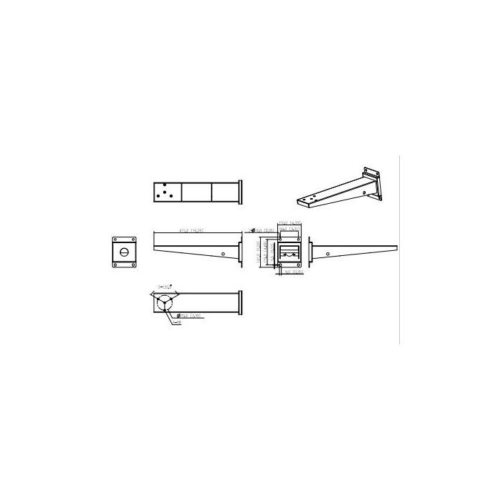 (3012) Dahua Soporte para Montaje En Pared de Acero, Hasta 30Kg 1